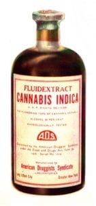 Cannabis indica tincture from 1937