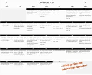 December 2021 Calendar