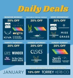 January Daily Cannabis Deals