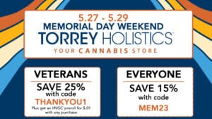 Torrey Holistics Memorial Day Deals